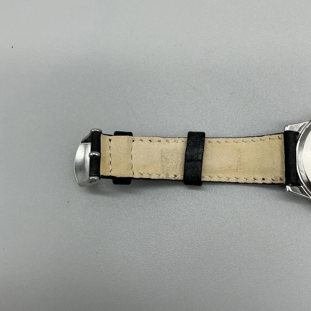 Timex Perpetual Calendar Mens Watch 37mm Silver Tone Leather Indiglo New Batt